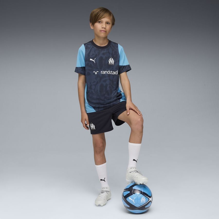 Marseille Training Shorts - New Navy/PUMA White Kids-SoccerKits Hub | Buy Soccer Jerseys Online